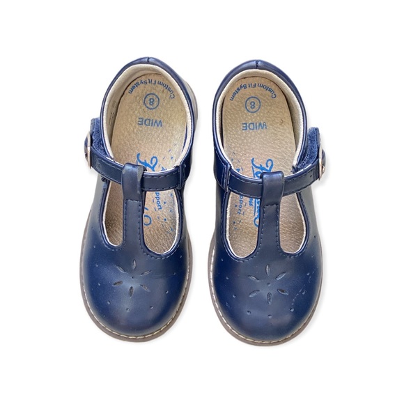 FootMates Shoes Footmates Girls Navy Blue Shoes 8w Sherry Mary Jane